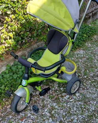 Triciclo evolutivo bambini con maniglione