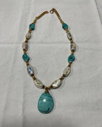 Collana turchese con pietre vintage