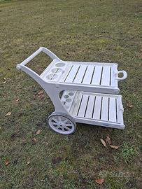 Carrello porta vivande bianco