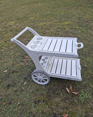 Carrello porta vivande bianco