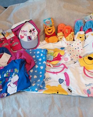 set 2 felpe+3 t shirt+varie 3-4 anni Winnie Pooh