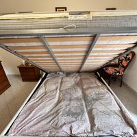 Letto emifelx matrimoniale con cassettone