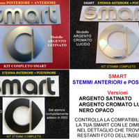 SMART KIT STEMMA EMBLEMA LOGO ANTERIORE POSTERIORE