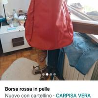 borsa zaino rossa