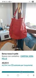 borsa zaino rossa