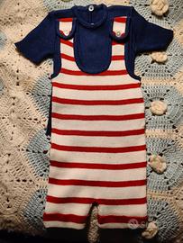 Tutina con maglietta alla marinara 