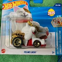 Lotto Hot Wheels Feline Lucky bianco + gold