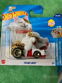 Lotto Hot Wheels Feline Lucky bianco + gold