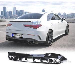 DIFFUSORE MERCEDES CLA C118 19- LOOK AMG NERO LUCI