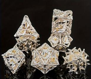 Set Dadi D&D - Design Foglie d'Argento