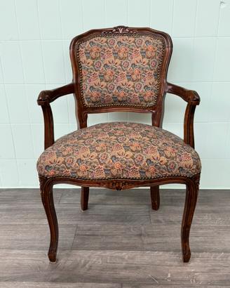 Poltrona vintage anni 60 in stile Luigi XV