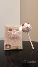 Quaderno Sheep rosa 13x18 cm con penna coordinata