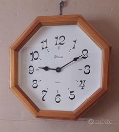 Orologio da parete in legno - movimento al quarzo