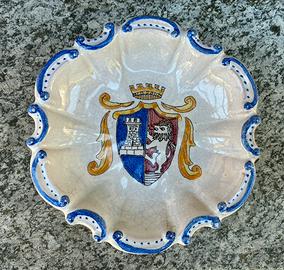 Piattino “baccellato” Ceramiche Rampini Gubbio