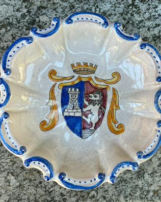 Piattino “baccellato” Ceramiche Rampini Gubbio