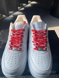 Sneakers basse SupremexNike Air Force 1bianche42.5