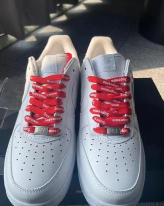 Sneakers basse SupremexNike Air Force 1bianche42.5