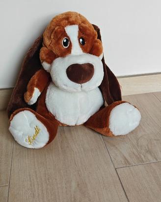 Peluche cane bassotto DE.CAR con cerniera/tasca