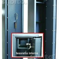 Armadio porta fucili cassaforte 5/7 posti e tesore