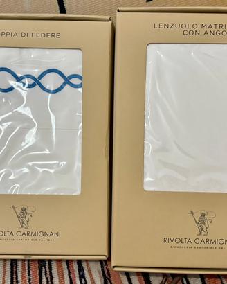 Set RIVOLTA CARMIGNANI sigillato, lenzuolo+federe