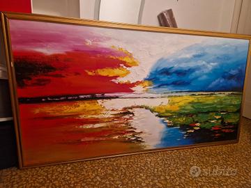 Quadro astratto materico XXL 213×114