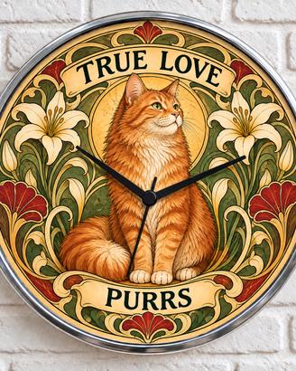 orologio da parete  true love purrs