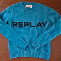 maglia Replay donna taglia XS color turchese