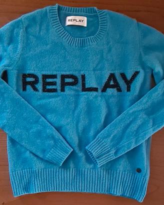 maglia Replay donna taglia XS color turchese