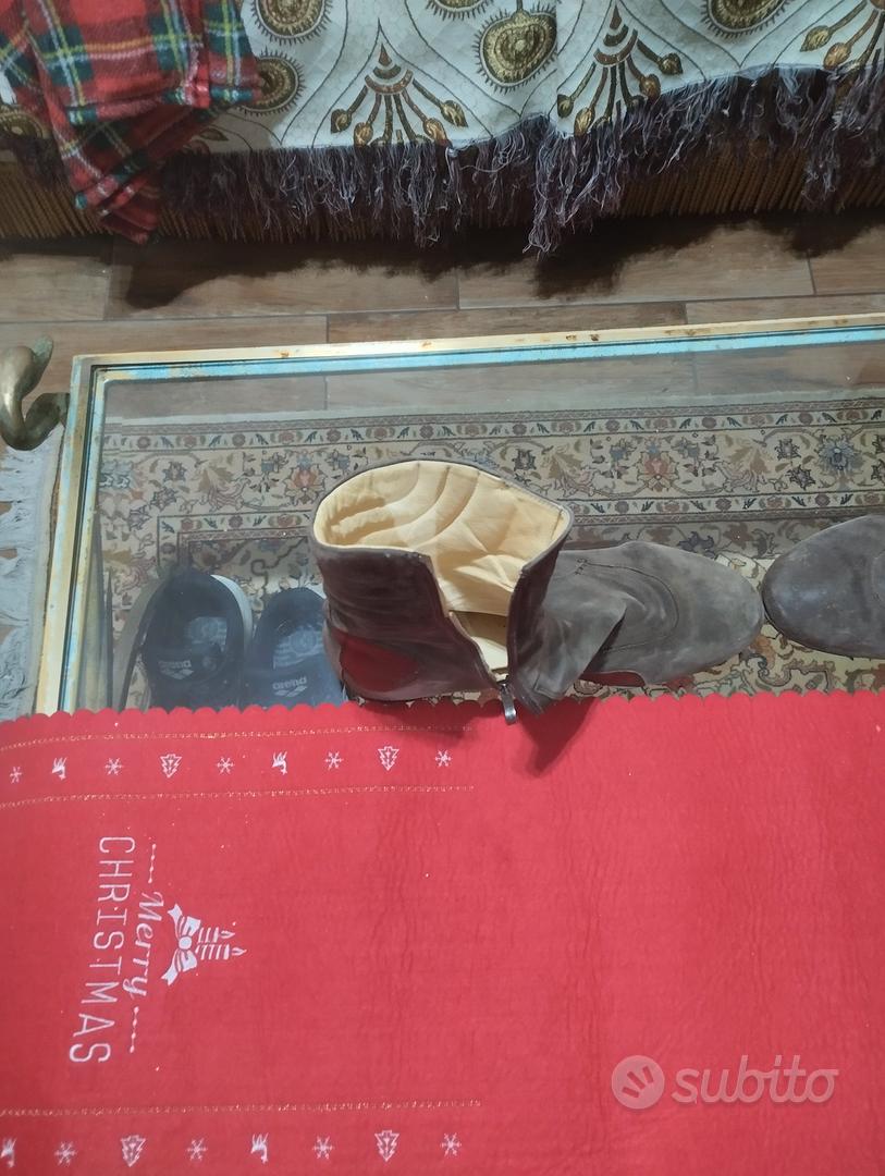 Poltrona massaggiante con cuscino Finta pelle scamosciata marrone