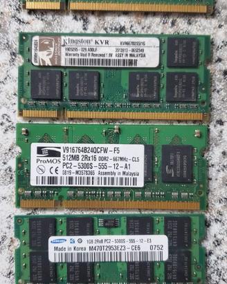 Memorie miste per notebook