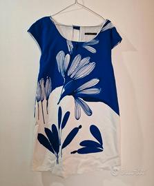 Vestito Zara BASIC – Bianco e Blu – Taglia L