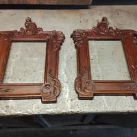 coppia cornici antiche scolpite a mano