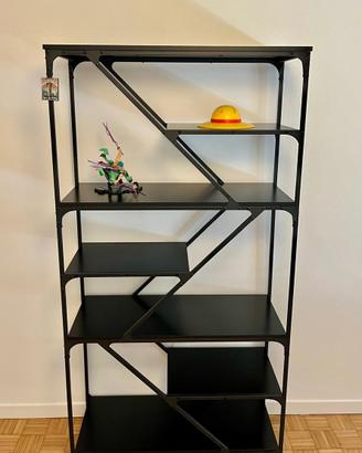 Libreria scaffale industrial nera