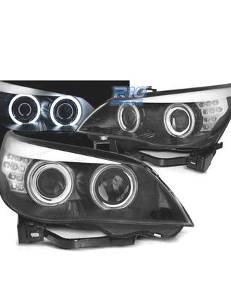 FARI XENON BMW E60 03-04 ANGEL EYES CCFL FONDO NER