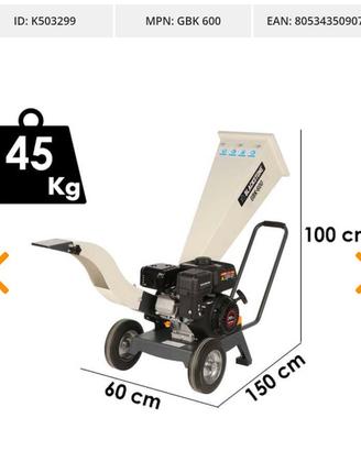 Biotrituratore ,Cippatore  GBK 600