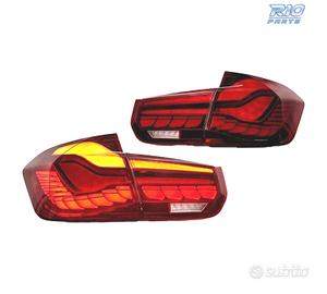 FANALI BMW F30 FULL LED LIGHT BAR OLED ROSSO