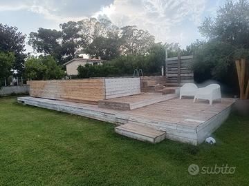 piscina fuori terra più struttura larice