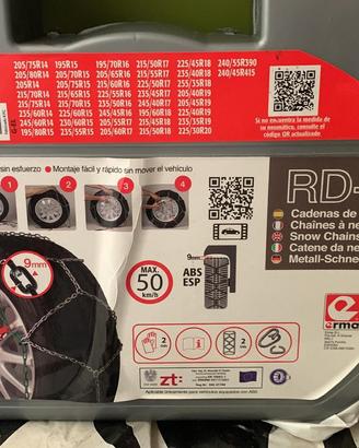 Catene da neve RD-9 taglia 100 nuove sigillate