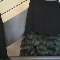 Completo gonna e giacca con inserti vera volpe