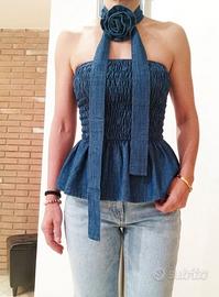 Top elasticizzato con choker Shein 