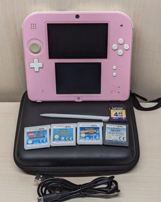 Console Nintendo 2ds Rosa Funzionante Custodia Gio