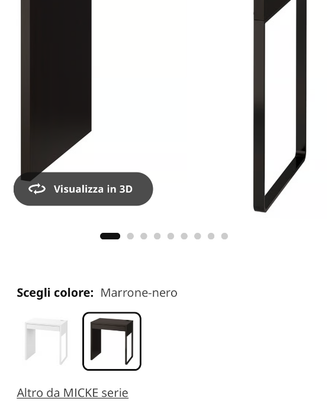 Scrivania Ikea nero marrone Micke