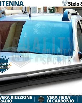 Antenna Radio Corta 8cm per DACIA Fibra Carbonio