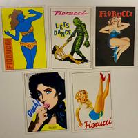 Set 5 figurine Fiorucci Stickers Panini 1984 rare