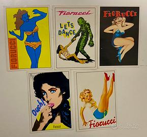 Set 5 figurine Fiorucci Stickers Panini 1984 rare