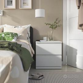 2 comodini bianchi malm Ikea 