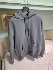 Felpa uomo con cappuccio colore grigio