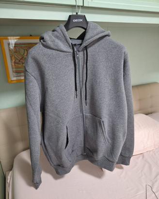 Felpa uomo con cappuccio colore grigio