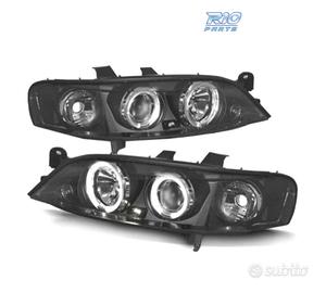 FARI PER OPEL VECTRA B 99-02 ANGEL EYES FONDO NERO
