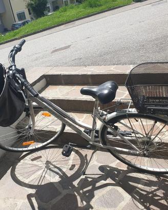 BICI DONNA ESPERIA BIANCA CON CESTINI